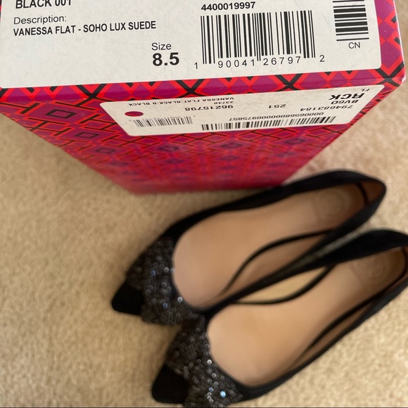 Tory Burch Vanessa Flat - Soho Lux Suede 8.5 - Picture 2 of 7